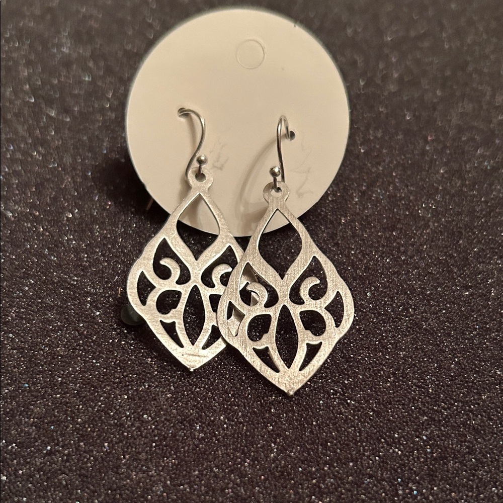 Filigree Sterling Silver Drop Earrings